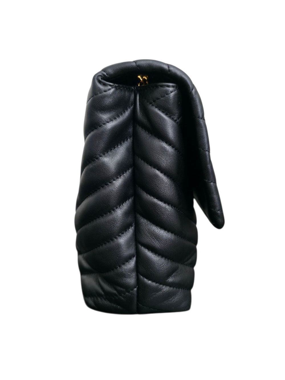 Tory Burch Kira Chevron Convertible Bag Black‎ Shoulder Chain Crossbody Leather - Picture 3 of 13